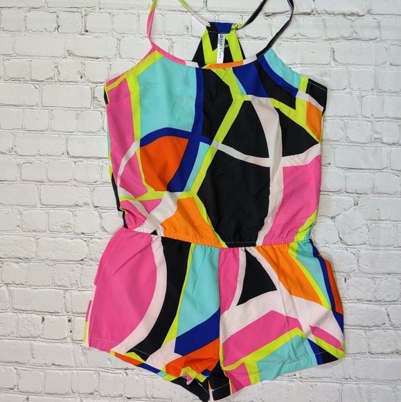 Fabletics Neema Multicolored Sleeveless Romper - Picture 3 of 8